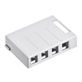 Product Image of Surface-mount Quickport, Box, 4-port (White)