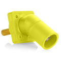 Product Image of 16 Series Panel Mount Receptacle, Male, 400A Max, 600V 45 Degree Angle, 1.125"L Threaded Stud Termination, #2-4/0 Cable Range (Yellow)