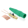 Product Image of 16 Series Taper Nose Cam-Type Male Plug, Contact & Insulator, Detachable, #2, 2/0 AWG, 300A Max, Type 3R When Mated (Green)