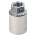 Product Image of Medium Base, 1 Piece, Keyless, Incandescent, Glazed Porcelain Lampholder, Pipe Mount, Single Circuit, Back Wired (White)