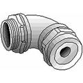 Product Image of 1 NPT Iron 0.875 to 0.985" Liquidtight 90-Degree Elbow Strain Relief Cord Grip , 2276