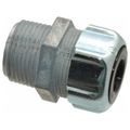 Product Image of 3/4 NPT, Zinc 0.25 to 0.375" Liquidtight Straight Strain Relief Cord Grip, 1-3/4" OAL, 2531