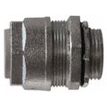 Product Image of 2-1/2 NPT Iron 1.75 to 1.965" Liquidtight Straight Strain Relief Cord Grip, 3-3/4" OAL, 2584
