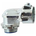 Product Image of 1-1/4" FMC Insulated Malleable Iron 90-Degree Elbow Conduit Connector w/ Set Screw, 3138