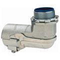 Product Image of 1-1/2" FMC Insulated Malleable Iron 90-Degree Elbow Conduit Connector w/ Set Screw, 3139