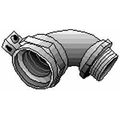 Product Image of 1-1/4" 90-Degree Malleable Iron External Bonding Liquid Tight Insulated Elbow Connector, 5355GR