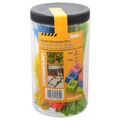 Product Image of 4 to 7" Range, Blue, Green, Orange, Pink and Yellow Cable Ties (Pack of 500), 9M500C