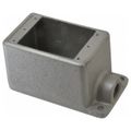 Product Image of 1/2" Deep 1 Gang Cast Device Box, Gray Iron Zinc Plated, Dead End, FD1-TB