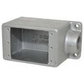 Product Image of 3/4" Deep 1 Gang Cast Device Box, Gray Iron Zinc Plated, Dead End, FD2-TB