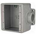 Product Image of 1" Deep 2 Gang Cast Device Box, Gray Iron Zinc Plated, Dead End, FD32-TB