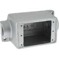 Product Image of 3/4" Deep 1 Gang Cast Device Box, Gray Iron Zinc Plated, Thru-Feed, FDC2-TB