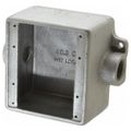 Product Image of 3/4" Deep 2 Gang Cast Device Box, Gray Iron Zinc Plated, Thru-Feed, FDC222-TB
