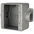 Product Image of 1" Deep 2 Gang Cast Device Box, Gray Iron Zinc Plated, Thru-Feed, FDC32-TB