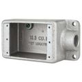 Product Image of 1/2" Shallow 1 Gang Cast Device Box, Gray Iron Zinc Plated, Dead End, FS1-TB