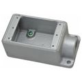 Product Image of 3/4" Shallow 1 Gang Cast Device Box, Gray Iron Zinc Plated, Dead End, FS2-TB