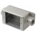 Product Image of 1/2" Shallow 1 Gang Cast Device Box, Gray Iron Zinc Plated, Thru-Feed, FSC1-TB