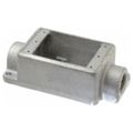 Product Image of 3/4" Shallow 1 Gang Cast Device Box, Gray Iron Zinc Plated, Thru-Feed, FSC2-TB