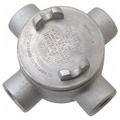 Product Image of 3/4" Ductile Iron GUAX Hazardous Location Conduit Outlet Box w/ Aluminum Cover, 13.3 Cubic Inch, GUAX26-TB