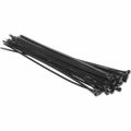 Product Image of 18" Long, Black, Nylon Cable Ties (Pack of 50), L-18-120-0-L