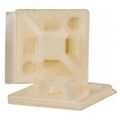 Product Image of Natural Color, Nylon, Four Way Cable Tie Mounting Base (Pack of 100), MPNY-750-9-C