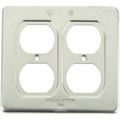 Product Image of 2 Gang Device Box Cover, Sheet Steel, 2 Dual Receptacles, S232-TB