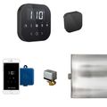 Product Image of AirButler Steam Shower Control Package with AirTempo Control and Aroma Glass SteamHead in Black Matte Black
