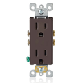 Product Image of 15A 125V 2P 3W Decora Duplex Receptacle, Straight Blade, Residential, Self Grounding (Mahogany)
