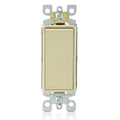 Product Image of 15A Decora Single-pole Switch, Self-grounding (Ivory)
