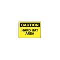 Product Image of 10" High Caution Hard Hat Area Aluminum Sign, C31AB