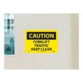 Product Image of 10" x 14" Caution Forklift Traffic Keep Clear Aluminum Accident Prevention Sign, C356AB