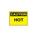 Product Image of 10" High Caution Hot Aluminum Sign, C35AB