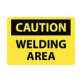 Product Image of 10" High Caution Welding Area Aluminum Sign, C362AB