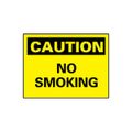 Product Image of 10" High Caution No Smoking Aluminum Sign, C49AB