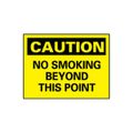 Product Image of 10" High Caution No Smoking Beyond This Point Aluminum Sign, C51AB