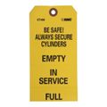Product Image of Caution Unrippable Vinyl Accident Prevention Tag (100-Pack), CT499