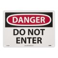 Product Image of 10" High Danger Do Not Enter Aluminum Sign, D104AB