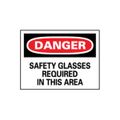 Product Image of 10" High Danger Safety Glasses Required in This Area Aluminum Sign, D11AB