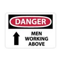 Product Image of 10" x 14" Danger Men Working Above Aluminum Accident Prevention Sign, D125AB