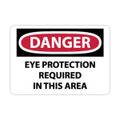 Product Image of 10" High Danger Eye Protection Required in This Area Aluminum Sign, D201AB