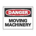 Product Image of 10" High Danger Moving Machinery Aluminum Sign, D305AB
