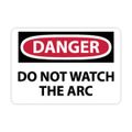 Product Image of 10" High Danger Do Not Watch the Arc Aluminum Sign, D31AB