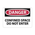 Product Image of 10" x 14" Danger Confined Space Do Not Enter Aluminum Accident Prevention Sign, D383AB