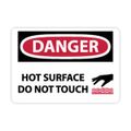 Product Image of 10" High Danger Hot Surface Do Not Touch Aluminum Sign, D560AB