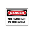 Product Image of 10" High Danger No Smoking in This Area Aluminum Sign, D80AB