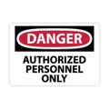 Product Image of 10" High Danger Authorized Personnel Only Aluminum Sign, D9AB