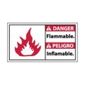 Product Image of 10" x 18" Danger Flammable Plastic Fire Sign, DBA7R