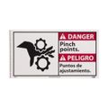 Product Image of 10" High Danger Pinch Points Vinyl Sign, DBA9P