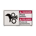 Product Image of 10" High Danger Pinch Points Plastic Sign, DBA9R