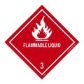 Product Image of 4" x 4" Flammable Liquid DOT Shipping Label, DL161AL