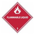 Product Image of 4" x 4" Flammable Liquid DOT Shipping Label (25-Pack), DL161AP